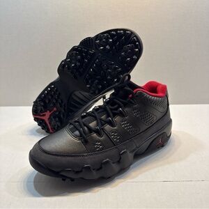 Nike Air Jordan 9 Retro Low Black/Red Golf Shoes FJ5934-002 Men Size 8 New